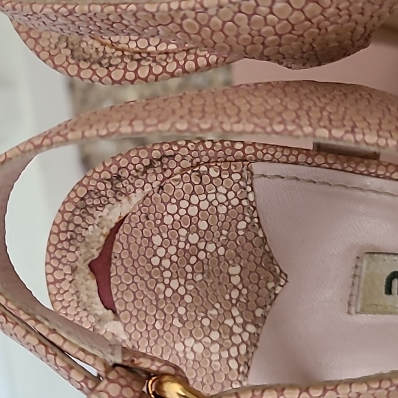 Miu miu lizard leather nude sandal heels 👠 - Picture 3 of 7